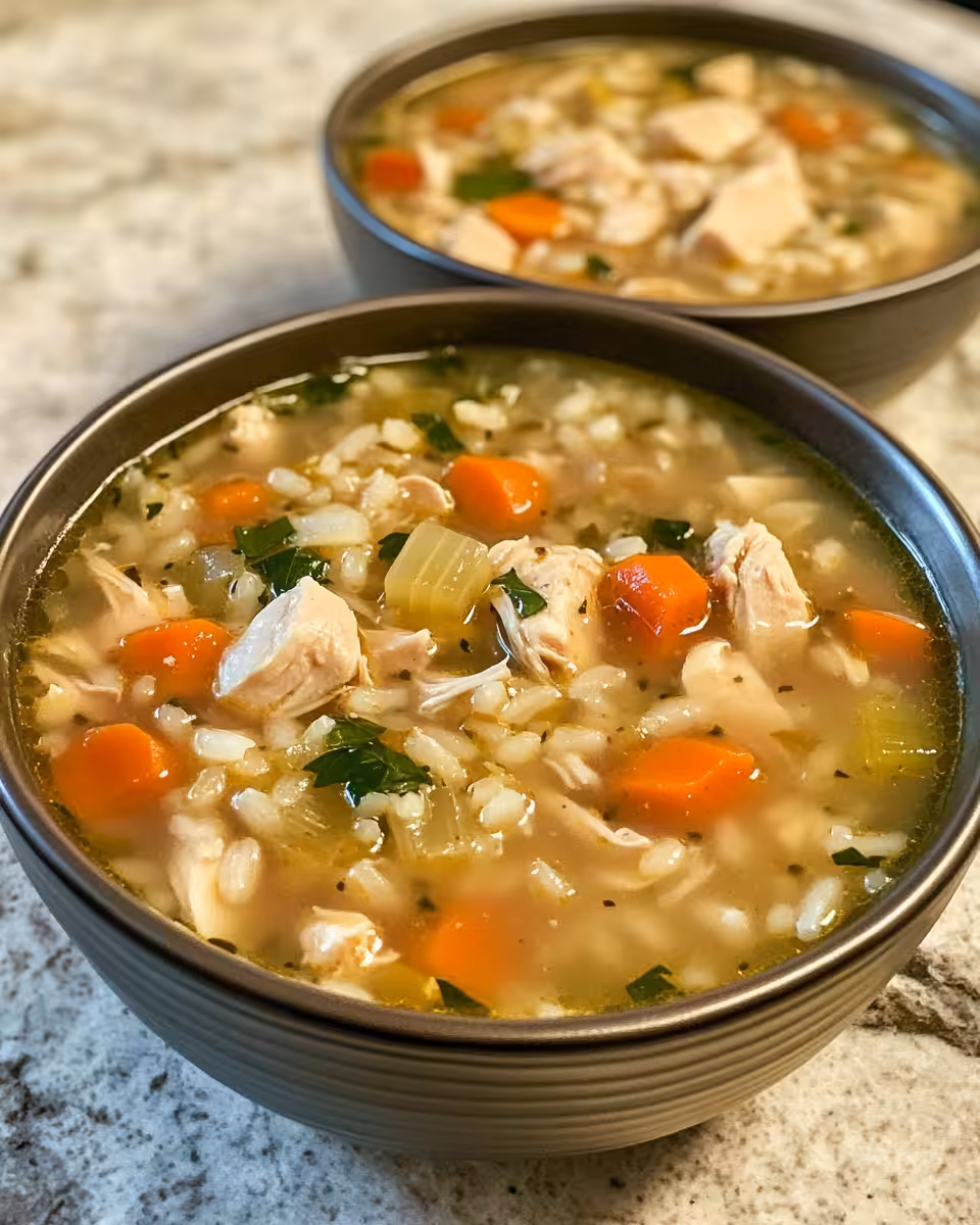 Steam rising from pressure cooker during chicken and rice soup cooking