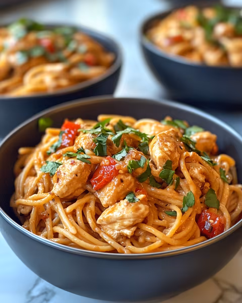 Ingredients including chicken, linguine, shallots, butter and spices for Cowboy Butter Chicken Pasta
