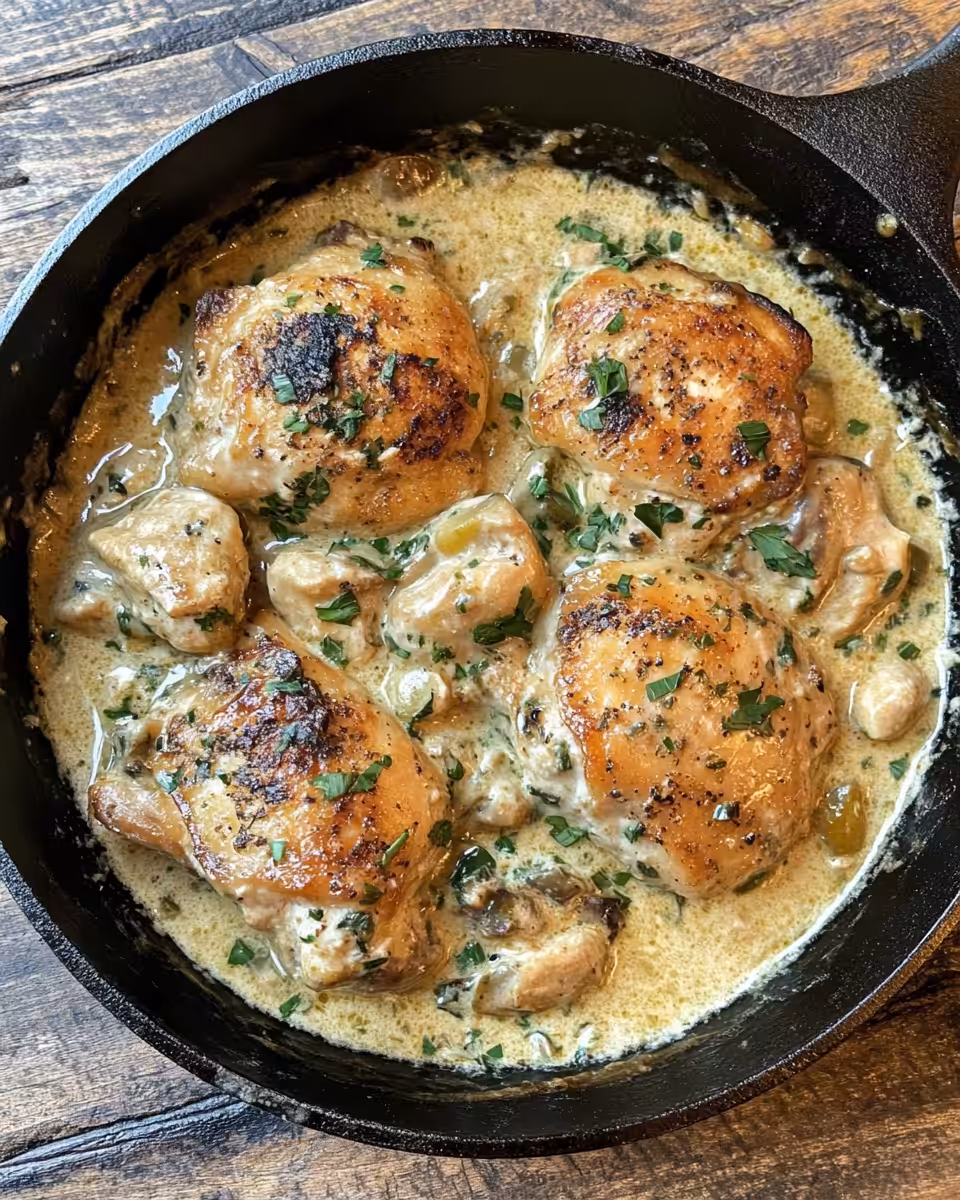 Ingredients for creamy pepperoncini chicken including chicken, pepperoncinis, and garlic