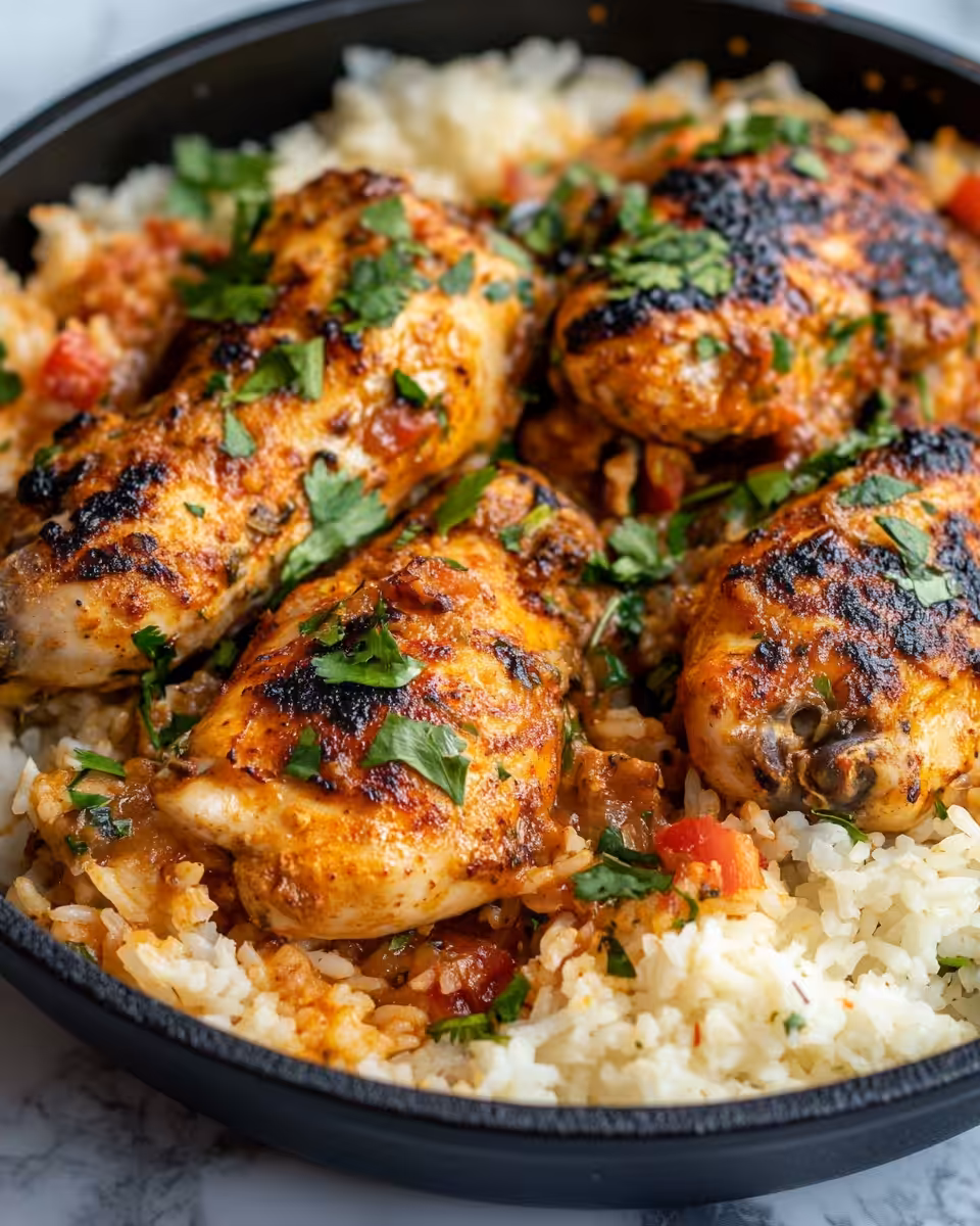 Ingredients for creamy peri peri chicken with soy glaze and spiced broth