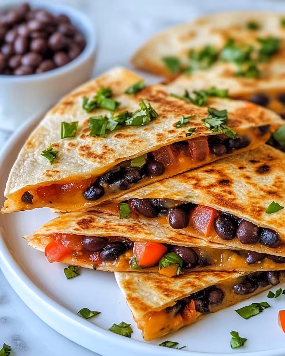 Steam rising from pressure cooker making black bean quesadilla filling