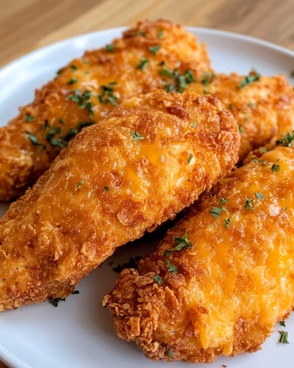 Ingredients prepared and ready for crispy cheddar chicken recipe