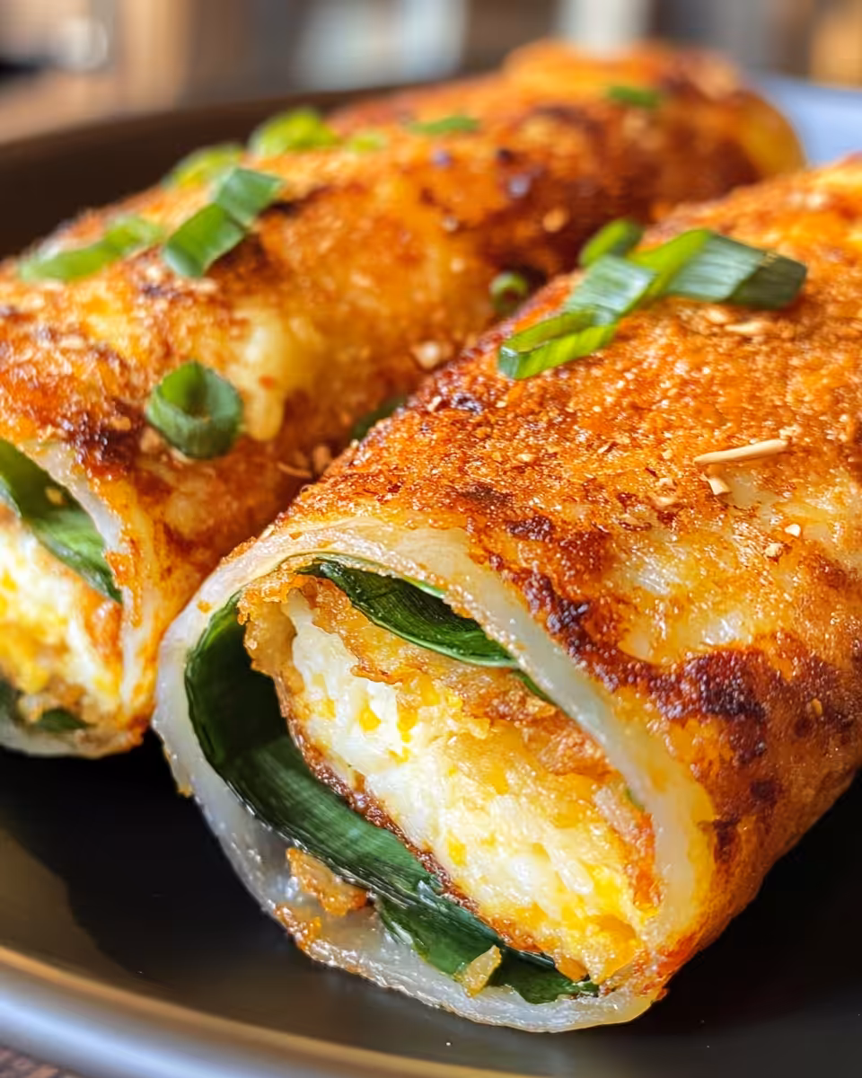 Ingredients laid out for crispy rice paper egg wraps