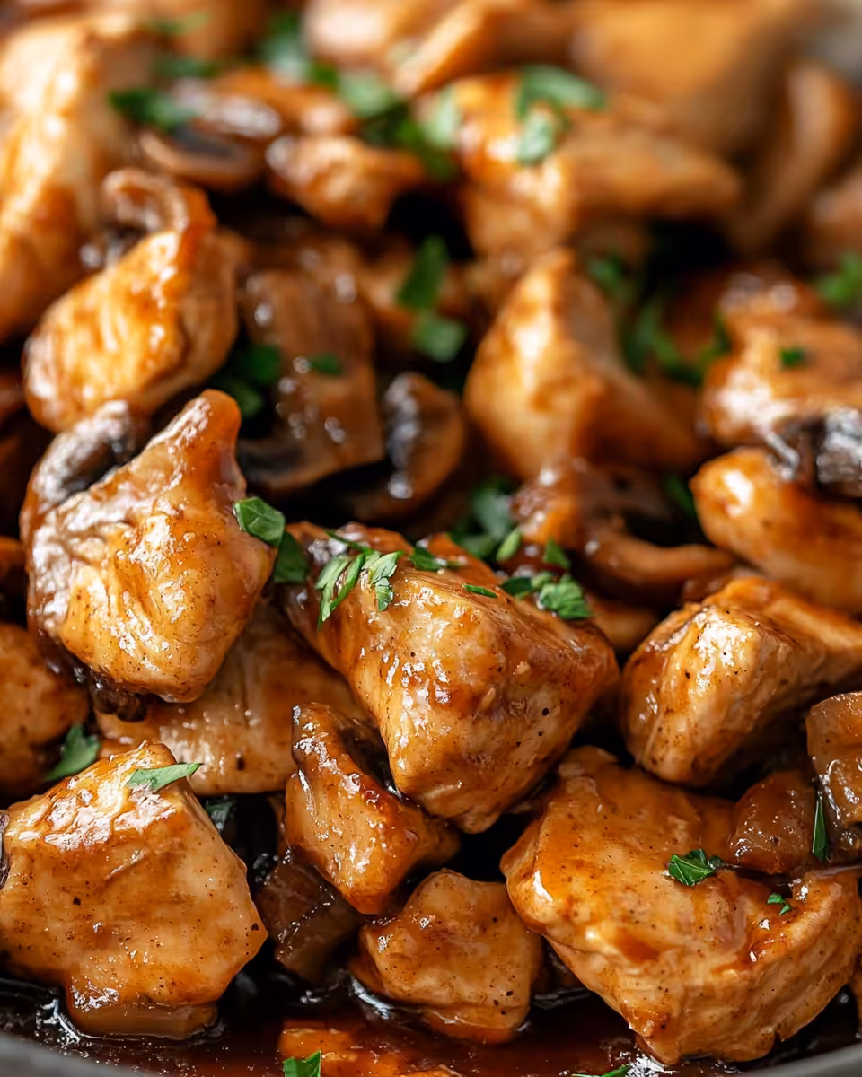 Ingredients for honey bourbon chicken ready in bowls