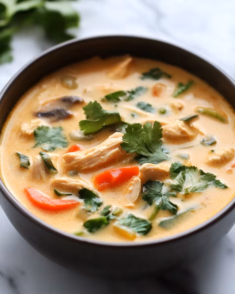 Ingredients and sauce for Thai peanut chicken in a bowl before cooking