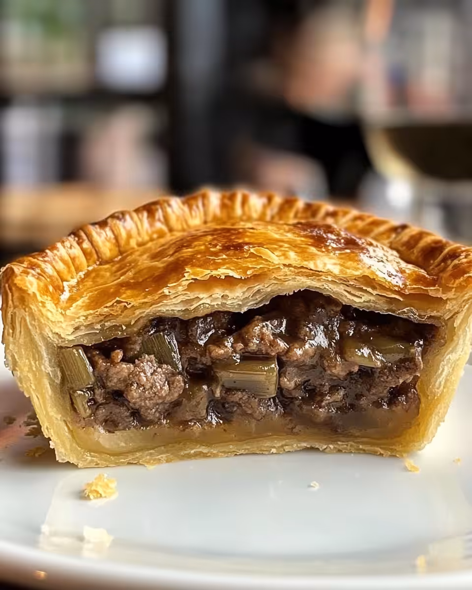 Ingredients for British meat pies including minced beef and potatoes