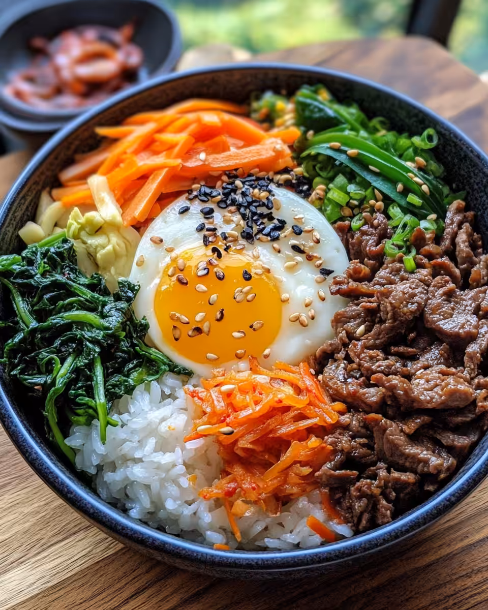 Cooking Korean beef mixture with garlic, ginger, and flavorful sauce in a skillet