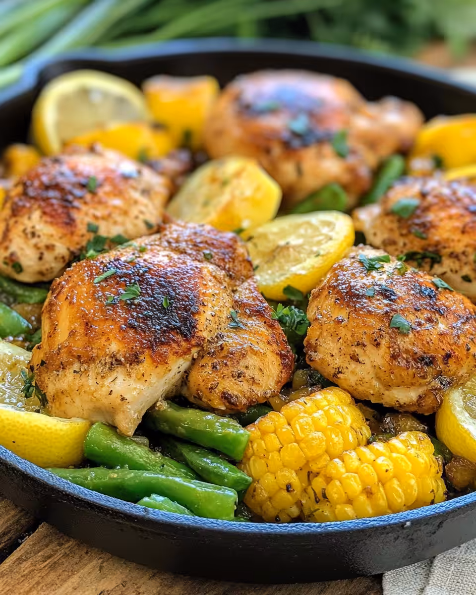 Steam rising from pressure cooker with creamy chicken skillet dinner inside