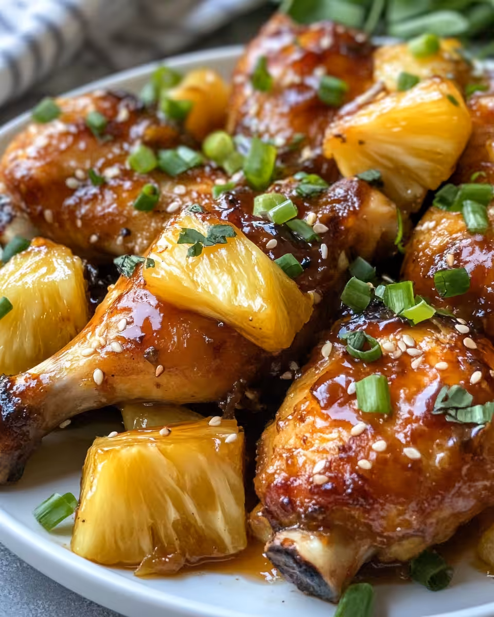 Ingredients for pineapple chicken laid out on kitchen countertop