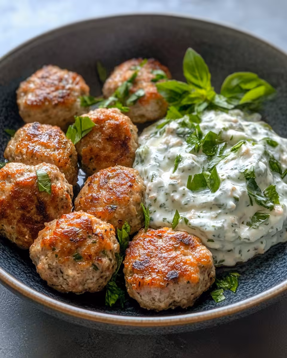 Steam rising from pressure cooker with Greek turkey meatballs inside