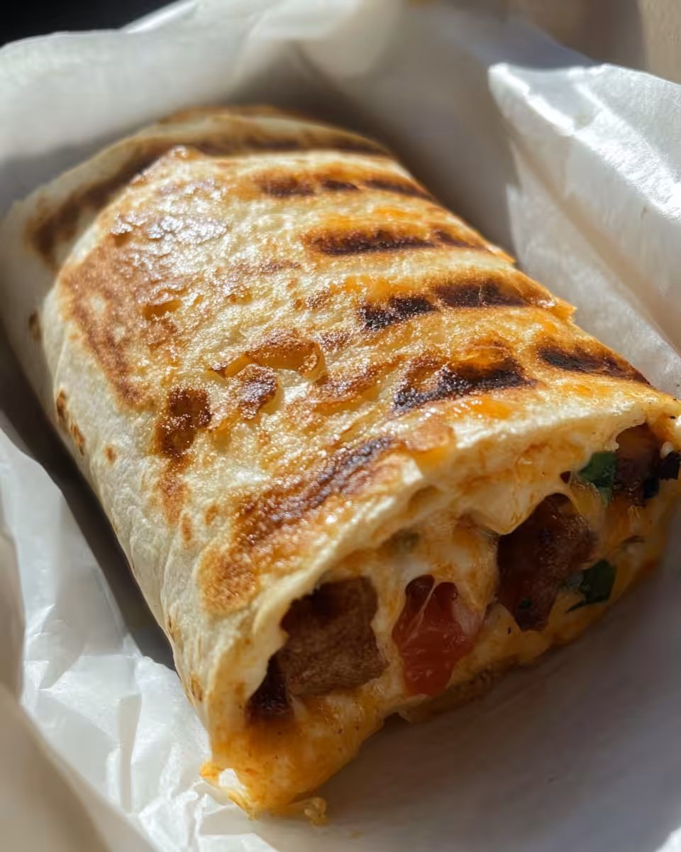 Golden grilled cheese burritos served hot with crispy edges