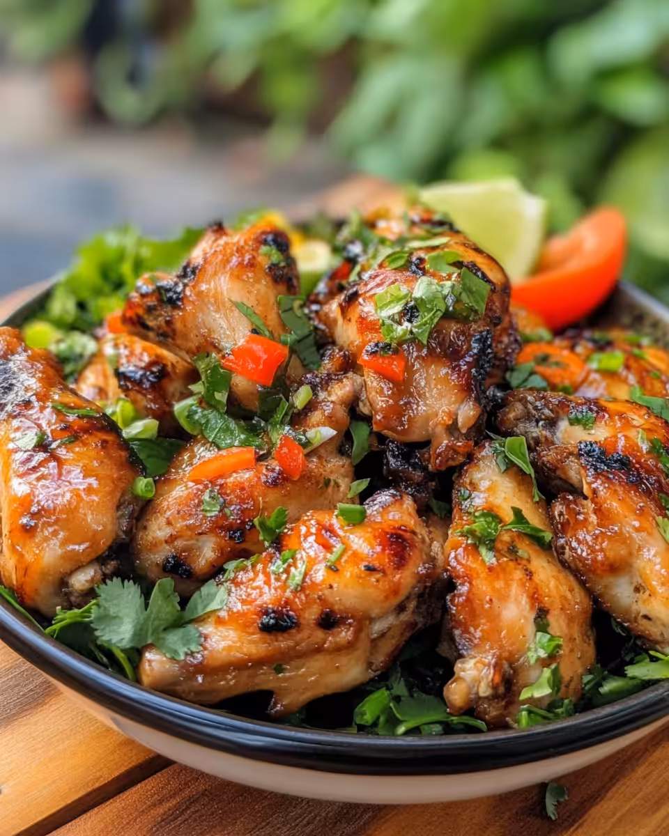 Vietnamese lemongrass chicken cooking in pressure cooker with steam
