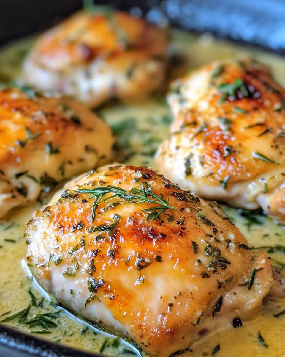 Ingredients laid out for pressure cooker herb roasted chicken with creamy white wine sauce