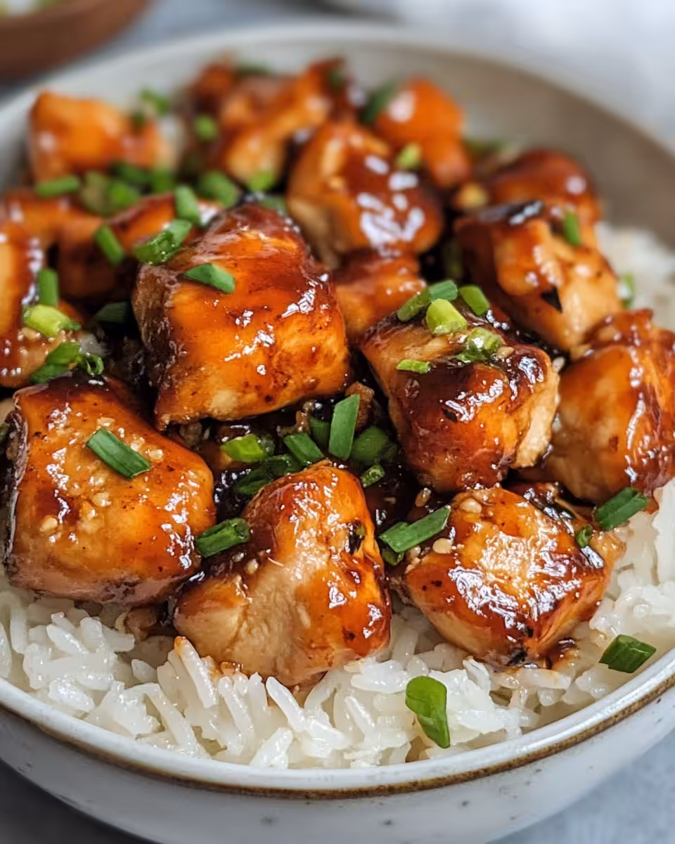 Ingredients and preparation steps for honey BBQ chicken rice