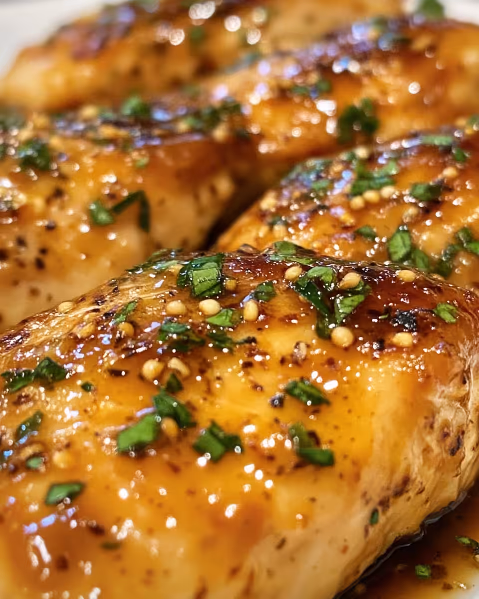 Freshly prepared ingredients for honey garlic chicken
