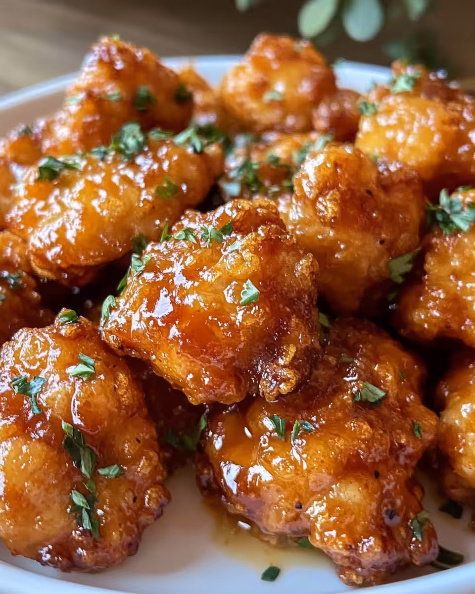 Browning chicken pieces in skillet for honey garlic chicken