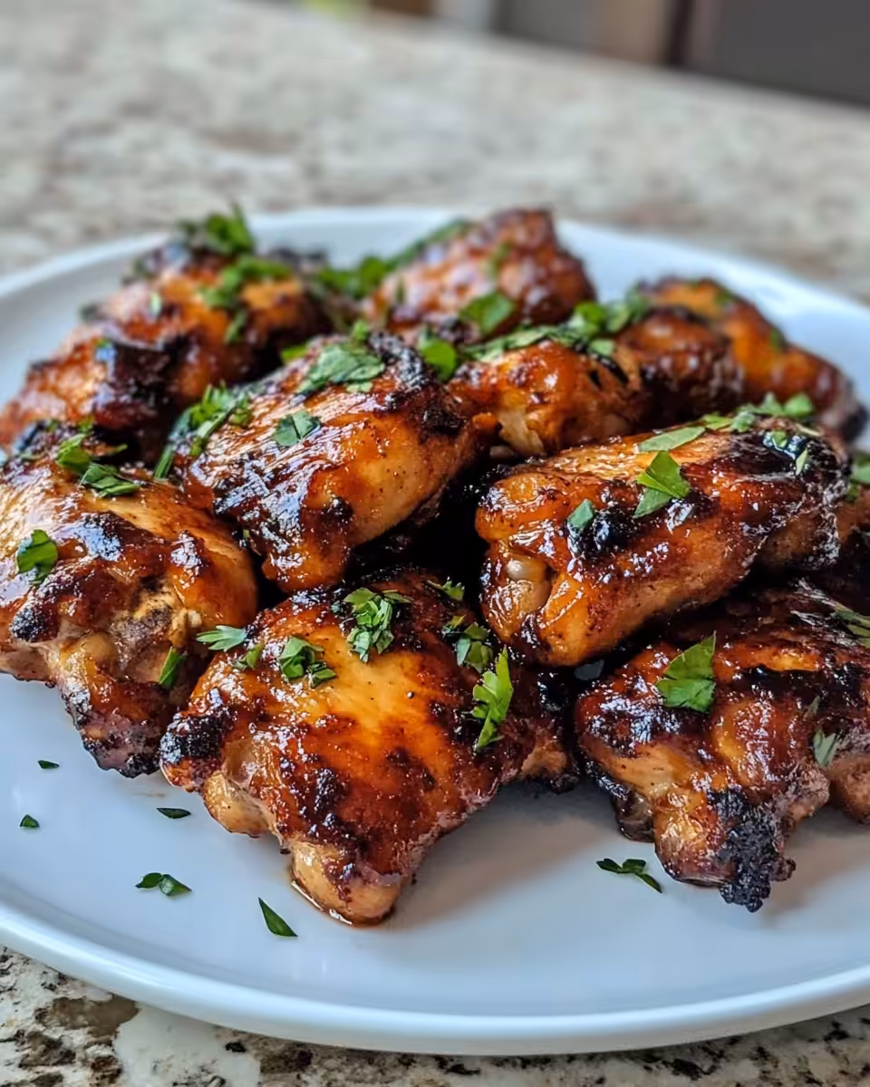 Served Hawaiian Huli Huli chicken with caramelized glaze