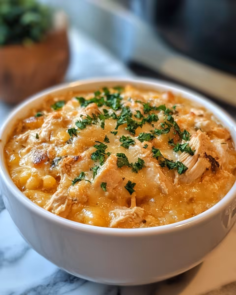 Instant Pot chicken casserole beginning to steam and build pressure