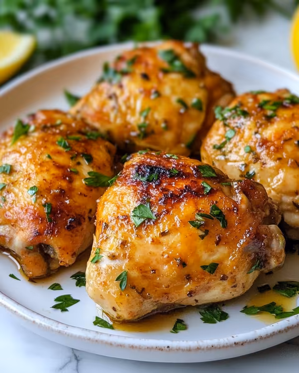 Searing chicken thighs in skillet to golden brown before pressure cooking