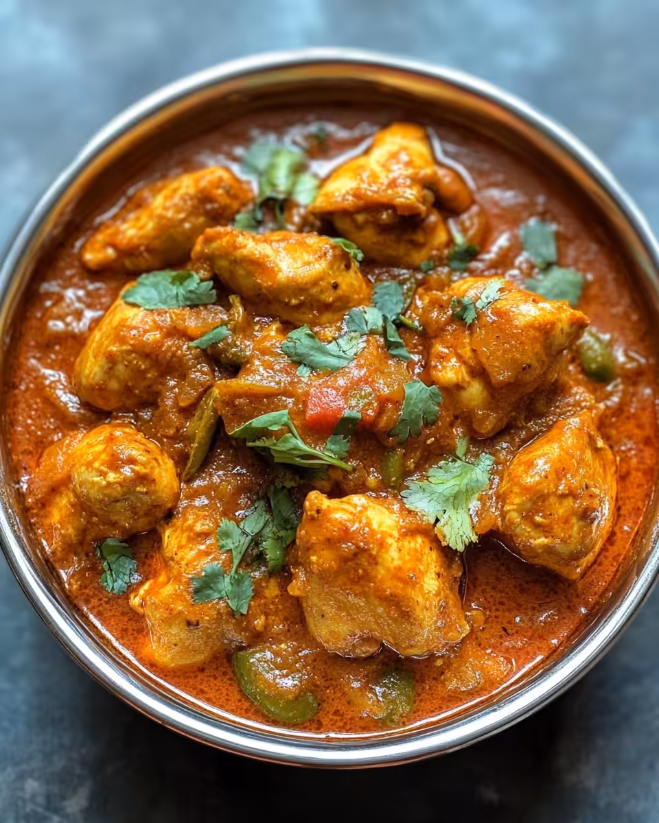 Chicken 65 sizzling in pressure cooker, rich broth developing