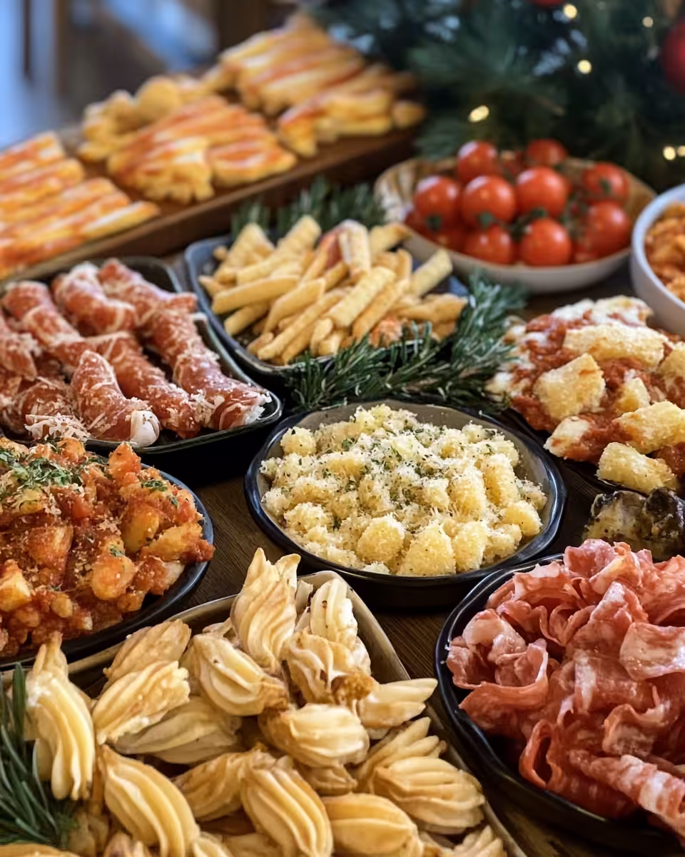 Final plated Italian appetizers ready to enjoy