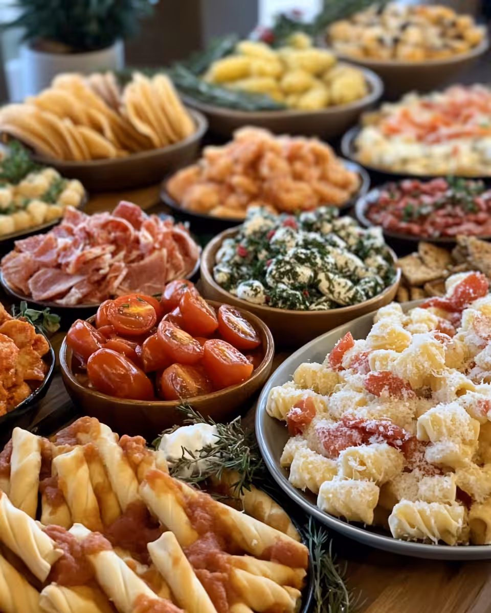 Pressure cooker in action releasing steam for Italian appetizers