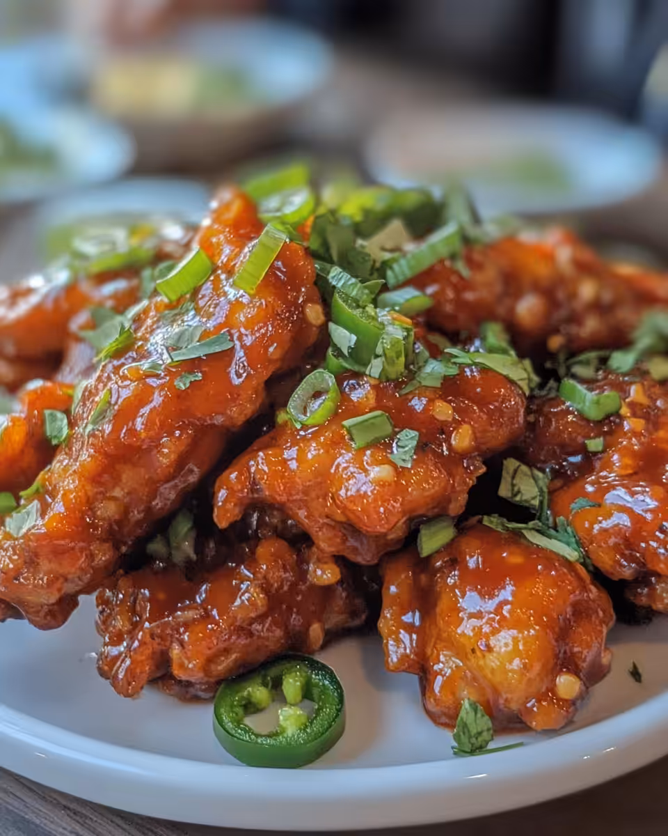 Finished spicy jalapeno chicken ready to serve