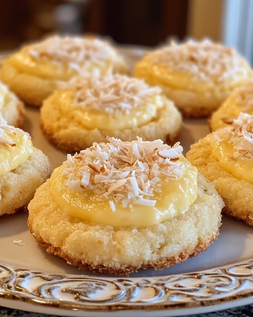 Lemon coconut cheesecake bites fresh and ready to enjoy