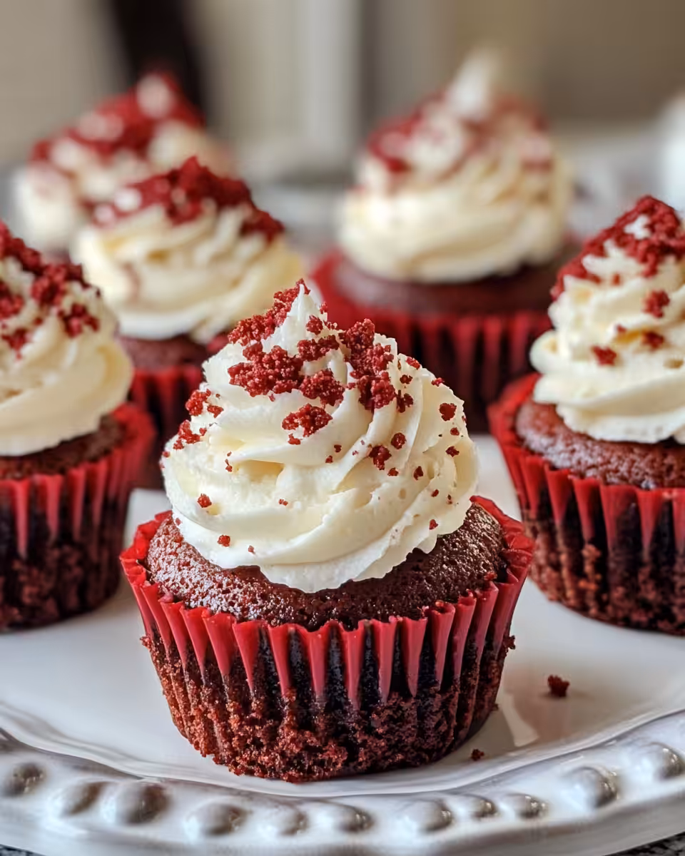 Mini red velvet cheesecakes cooling with steam vent