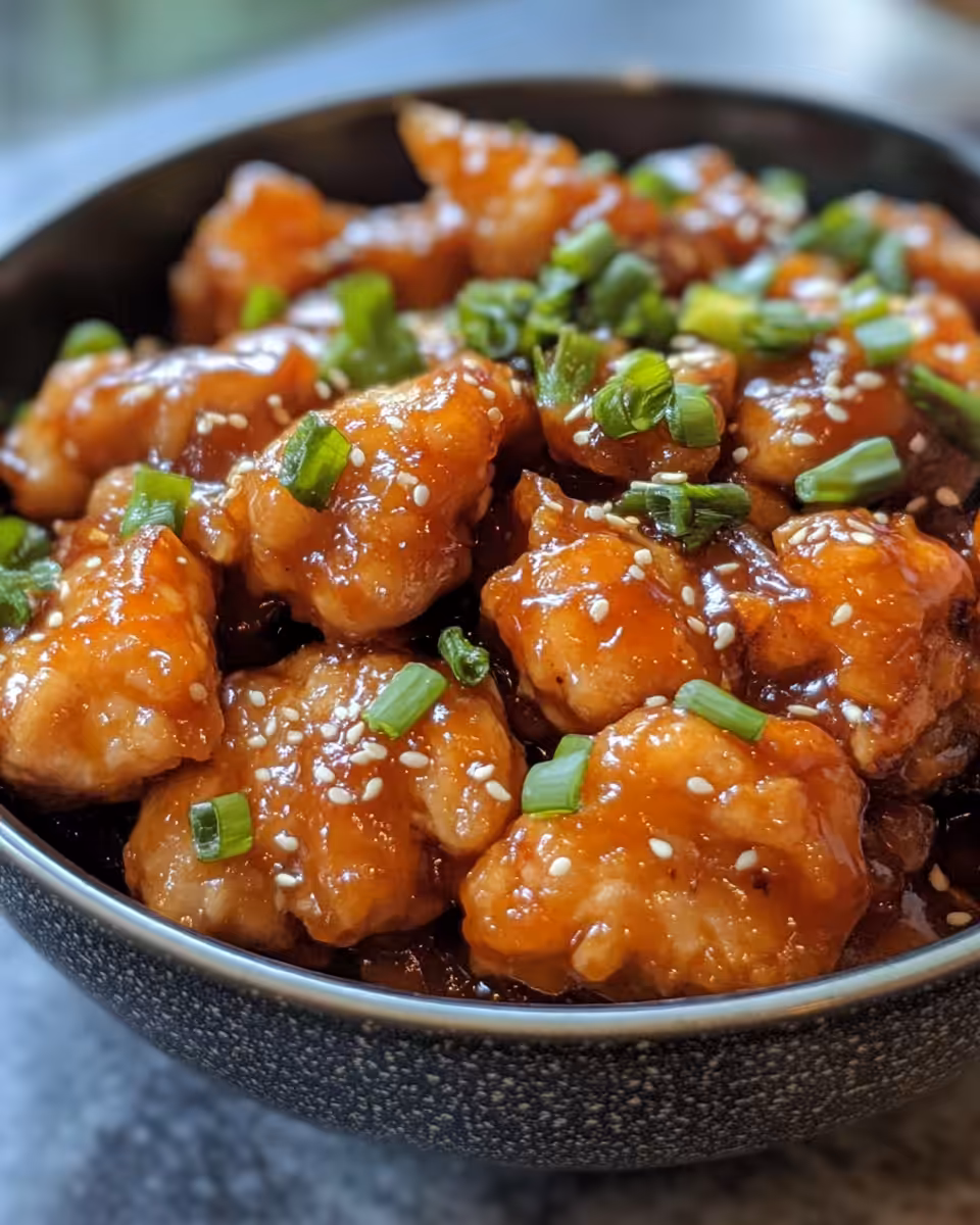 A steaming pot of Mongolian Chicken cooking in a pressure cooker