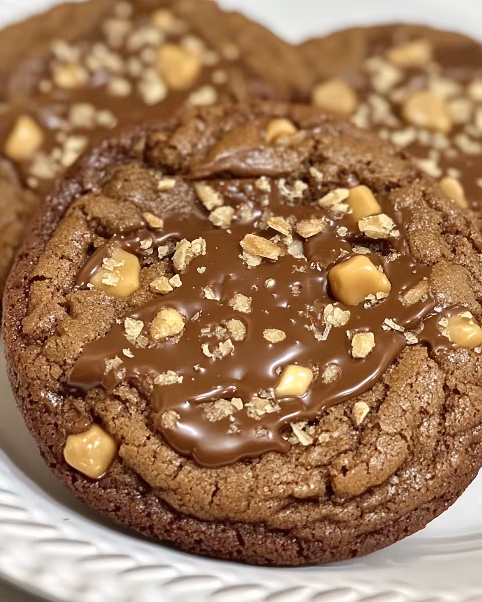 Assorted chocolate chips and candy chunks mixed into cookie dough