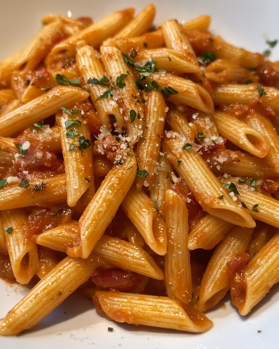 Ingredients for penne pasta with chili and garlic in olive oil