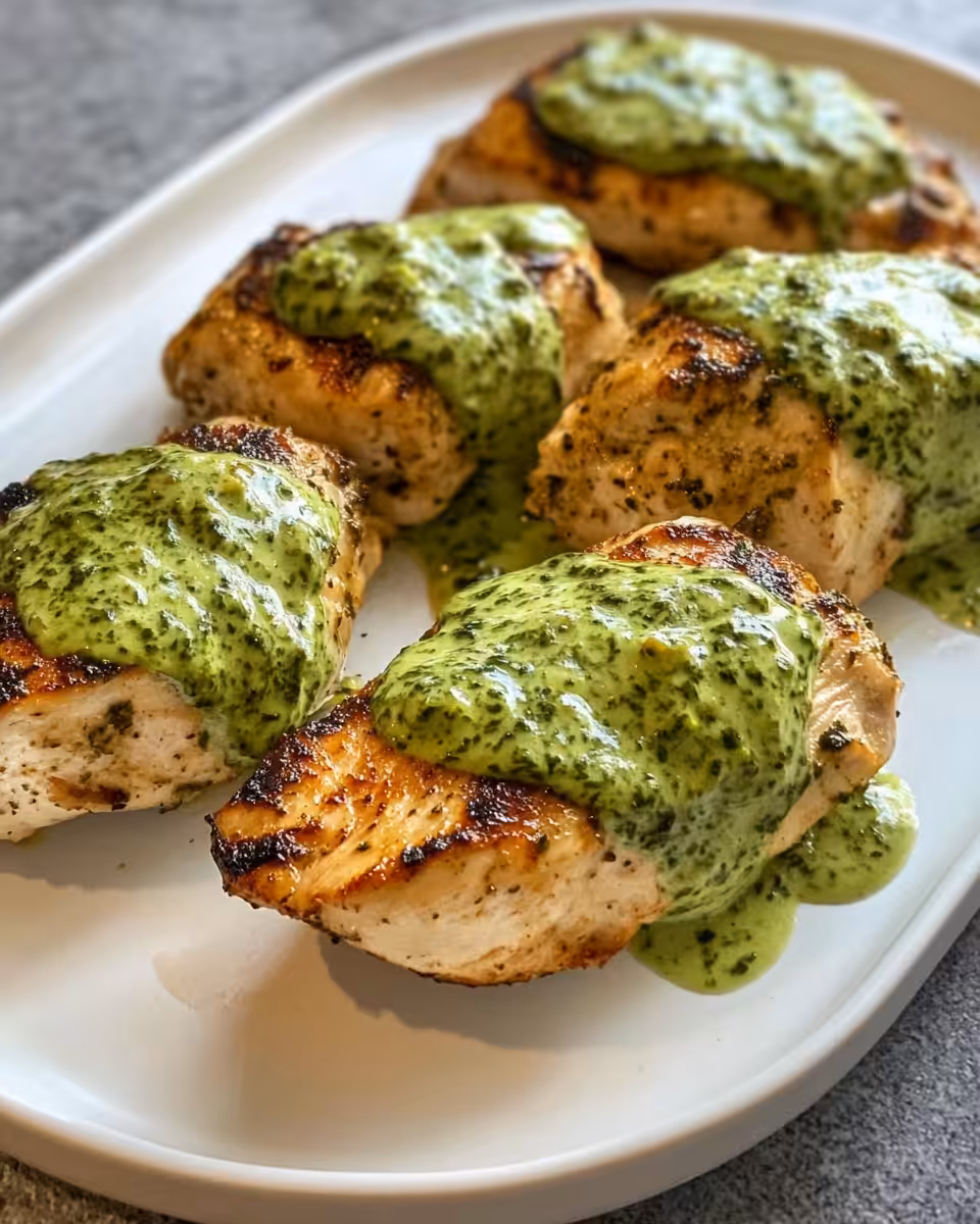 Ingredients for pressure cooker chicken with creamy green sauce