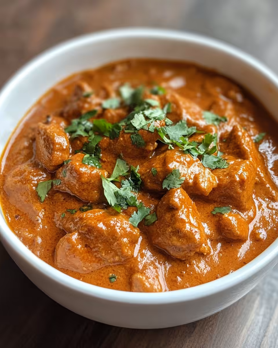 Pressure cooker with sealed lid and steam ready for cooking butter chicken