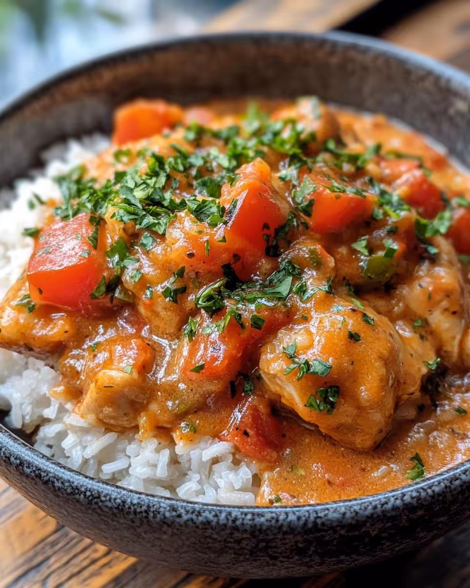 Dredged and formed smothered chicken ready to bake