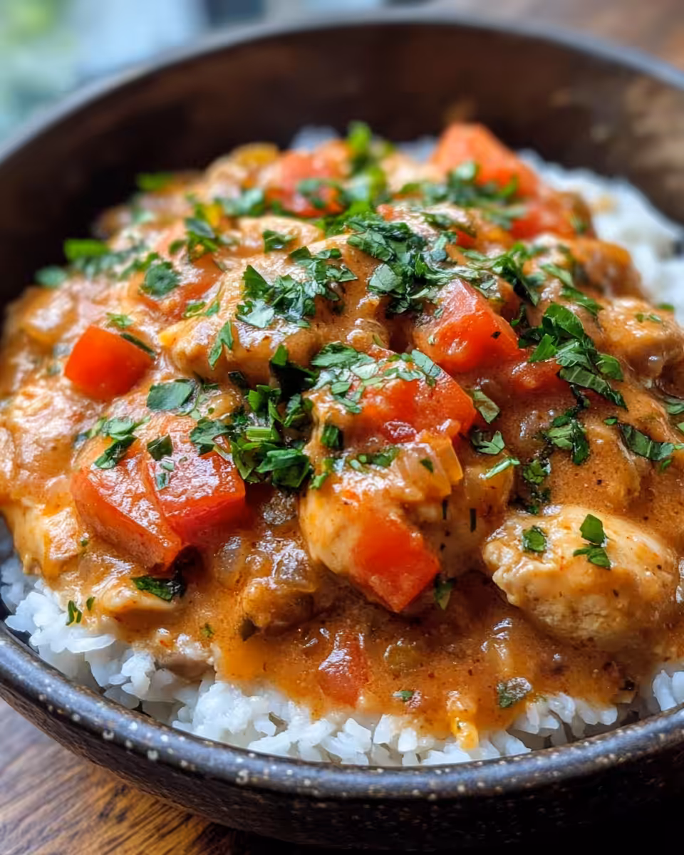 Golden cooked smothered chicken served on a plate with gravy