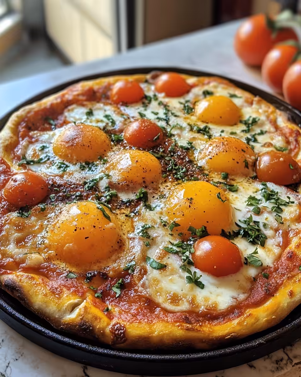 Ingredients for shakshouka displayed and ready to cook