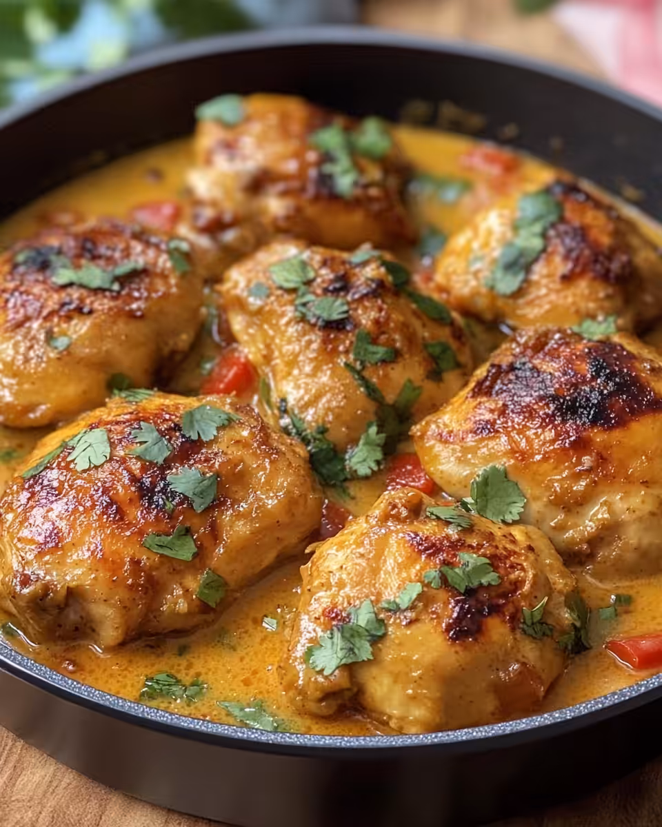 Pressure cooker steaming with Brazilian coconut chicken inside