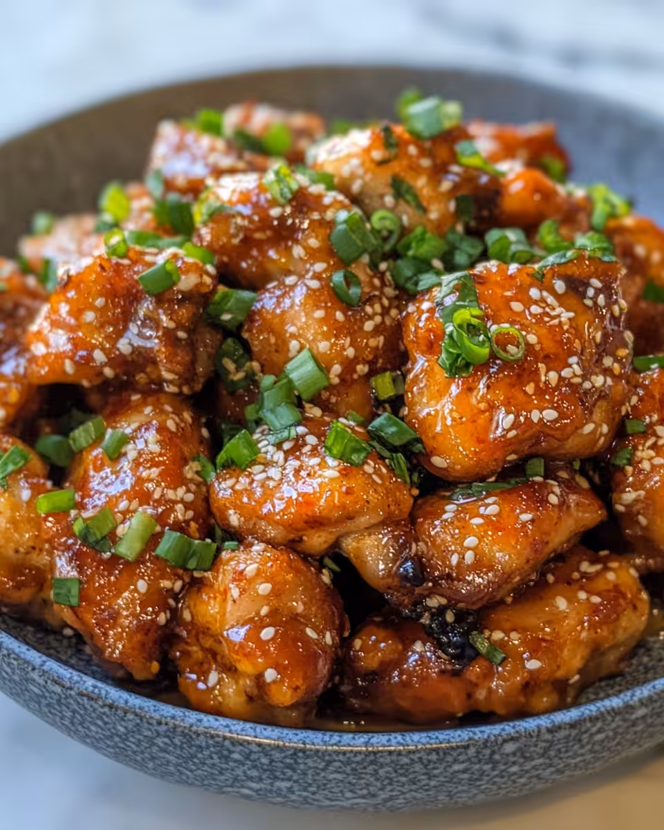 Sticky honey gochujang chicken ingredients mixed in a bowl for marination