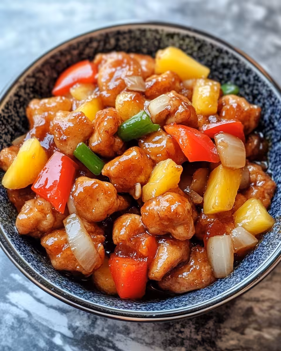 Crispy fried chicken pieces with coating and sauce ingredients