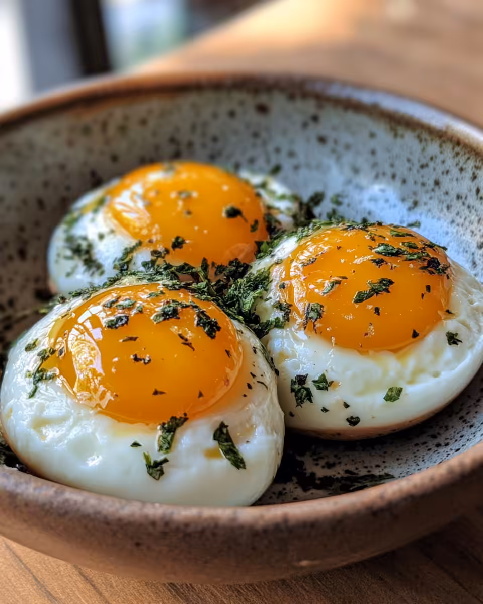 Perfectly pressure poached Turkish eggs in a cooker