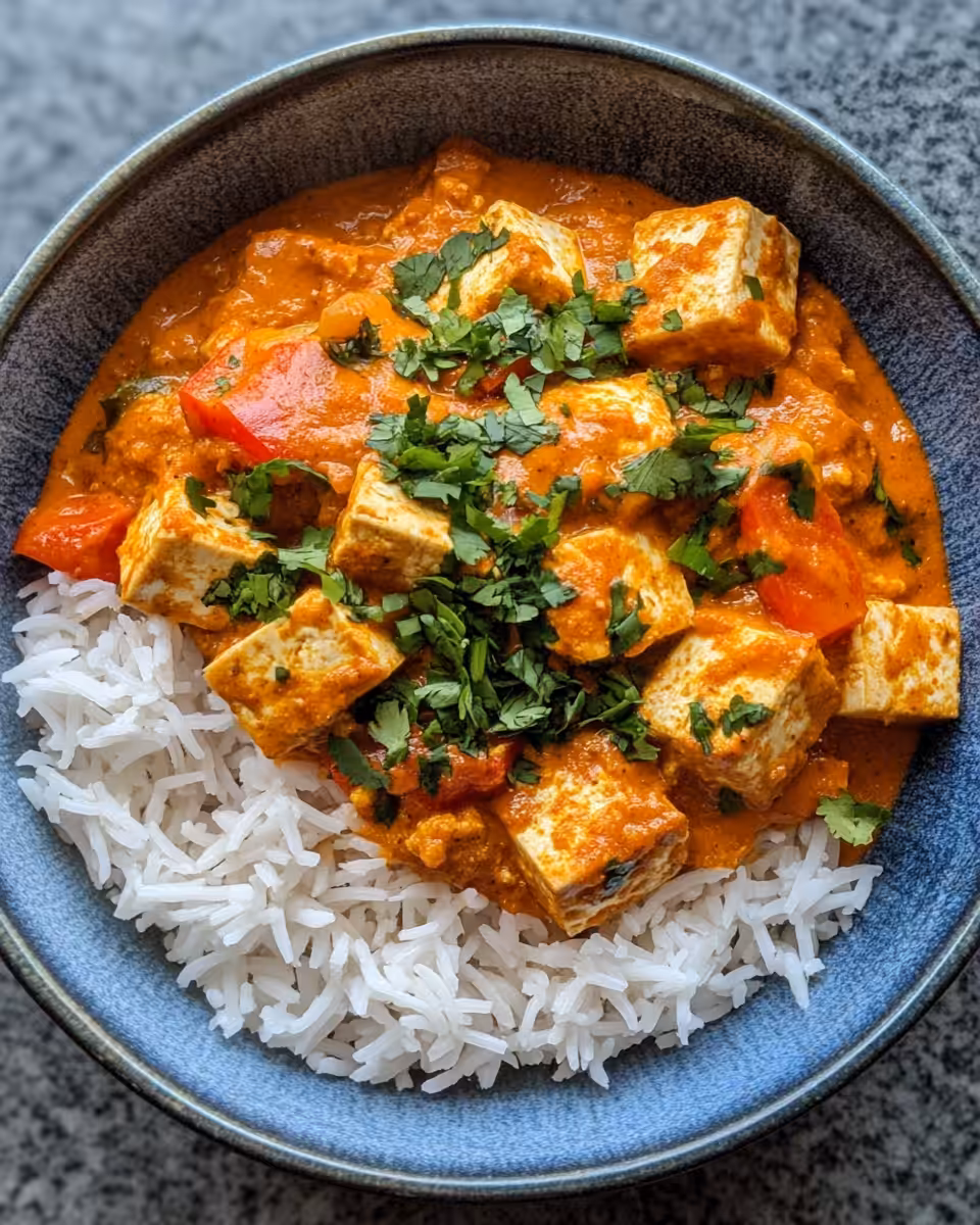 Ingredients and preparation steps for vegan slow cooker tofu tikka masala