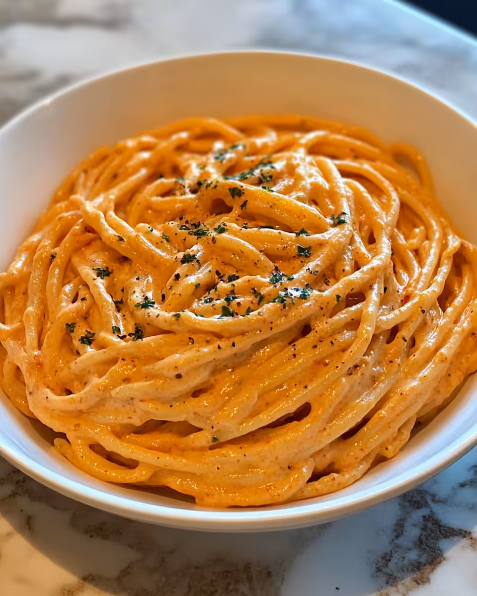 Ingredients for creamy tomato pasta including butter, garlic, onion, and parmesan