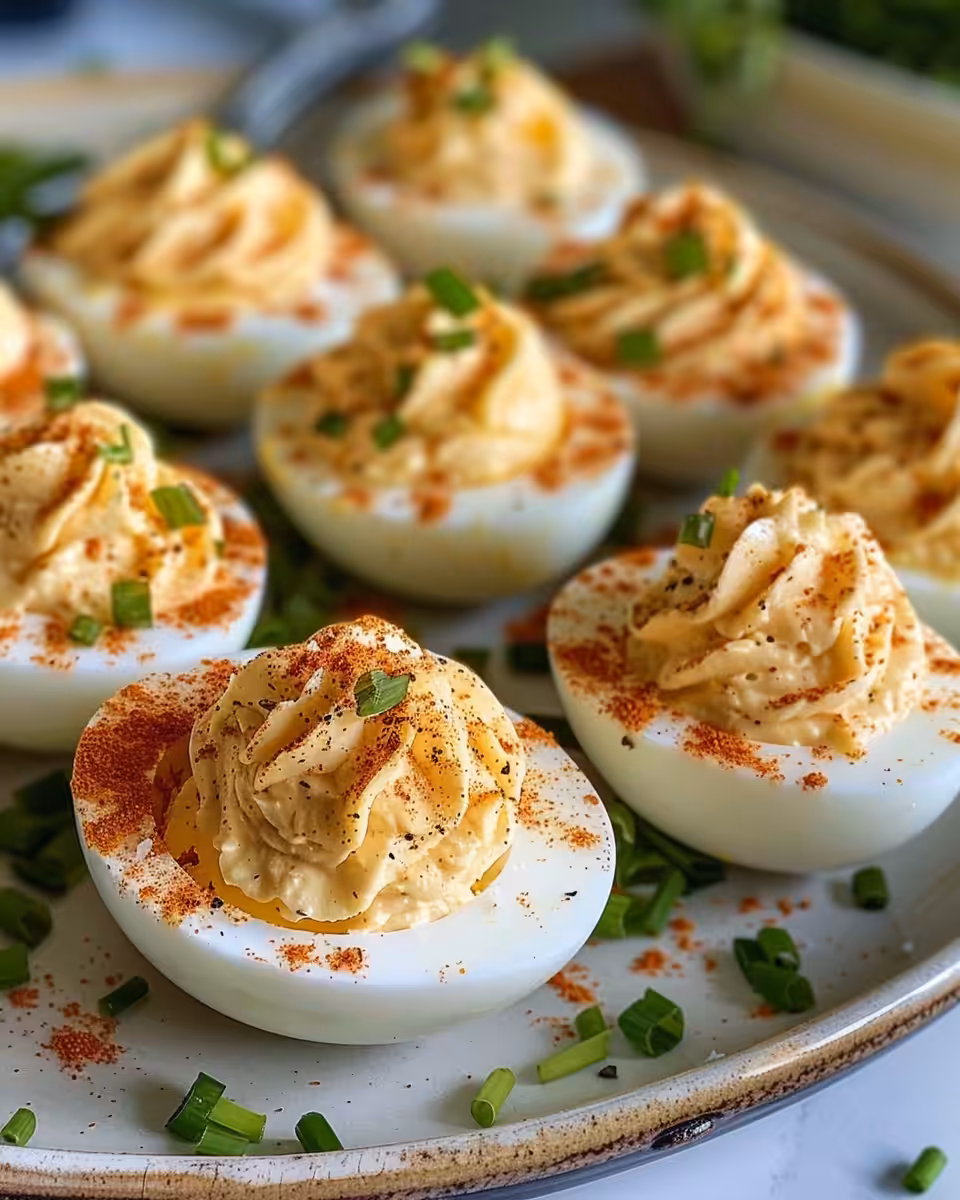 Pressure cooker with deviled eggs inside steaming softly