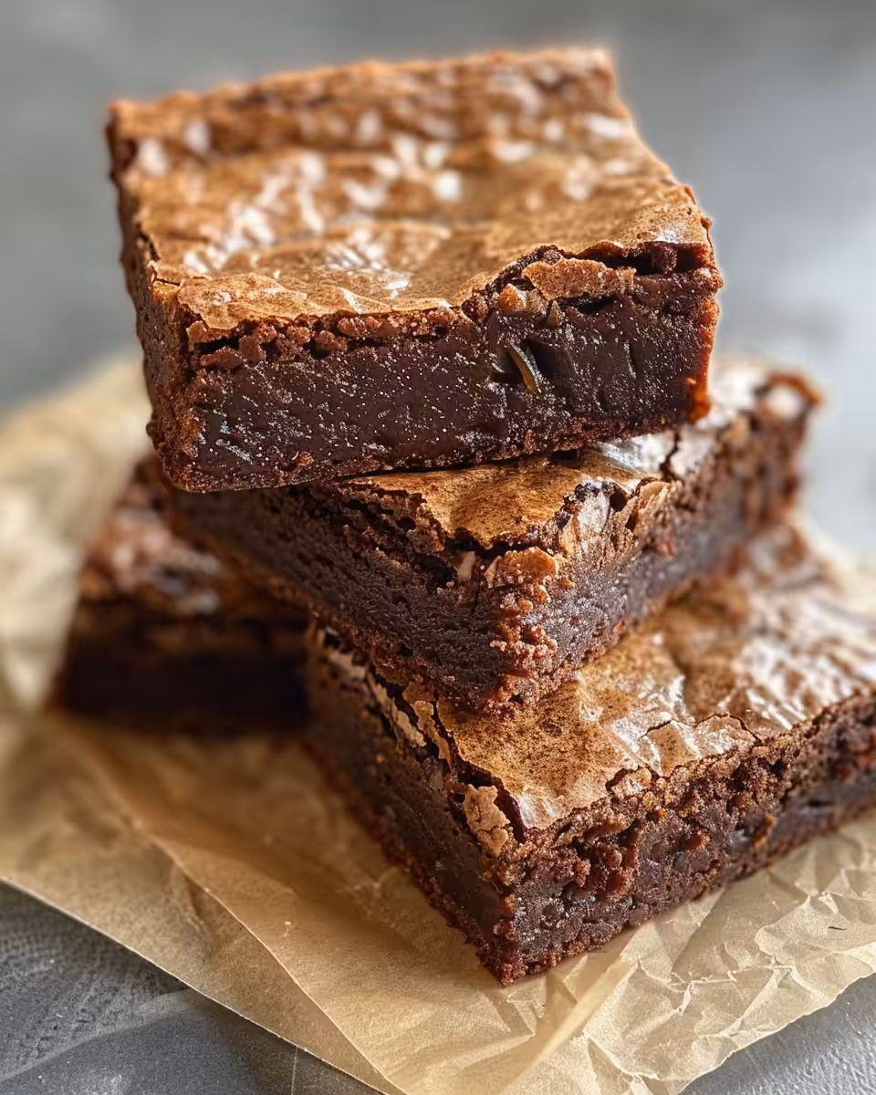 Finished Baileys Irish cream brownies with ganache topping served on a plate