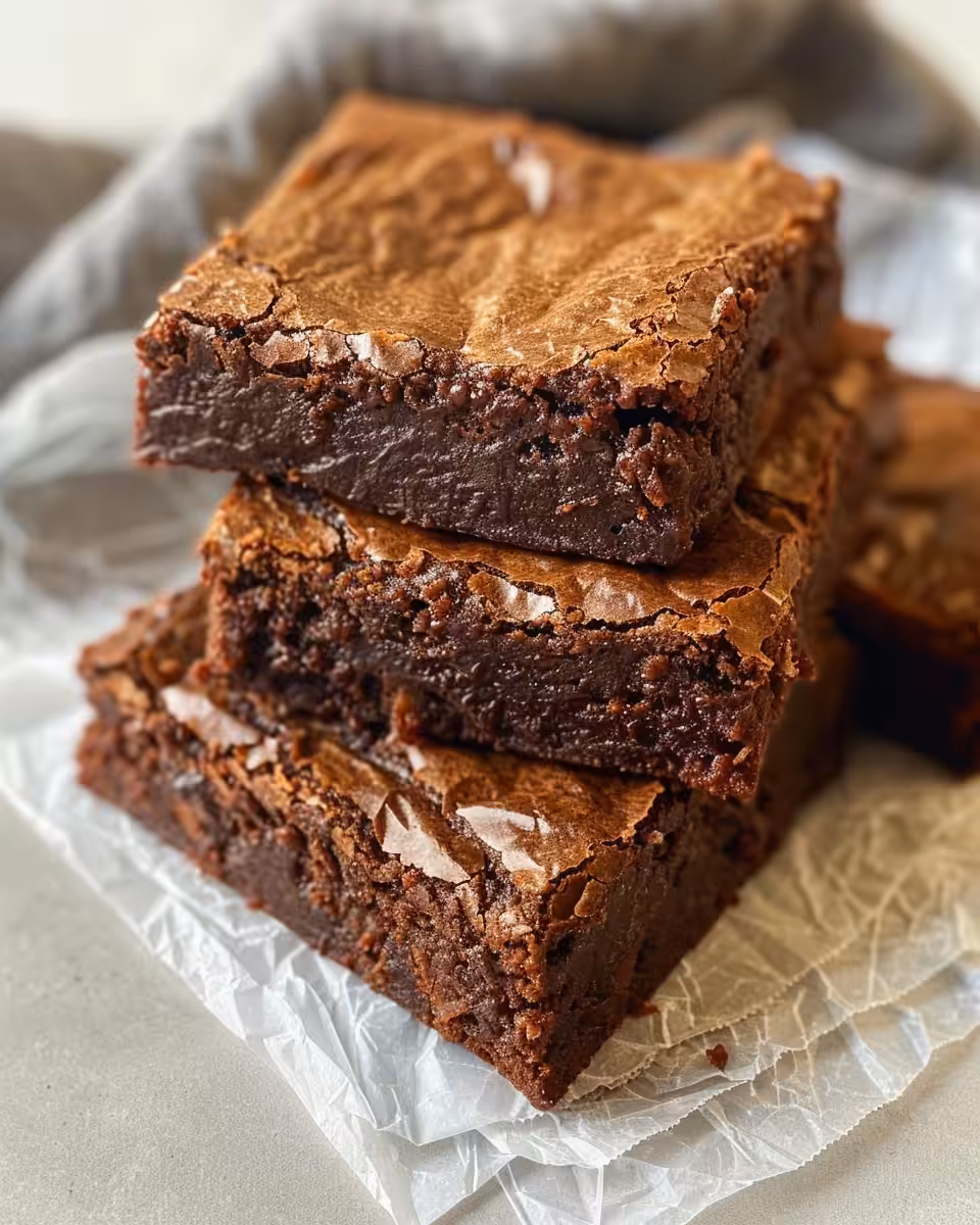 Freshly pressure cooked Baileys Irish cream brownies with gooey centers