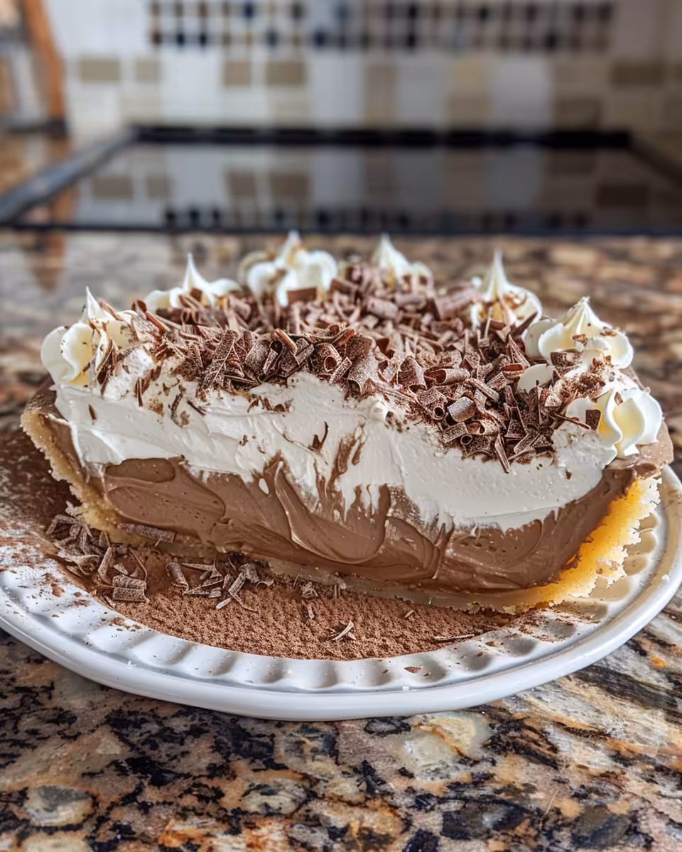 Ingredients for Baileys Chocolate Cream Pie including Oreo crust and chocolate filling