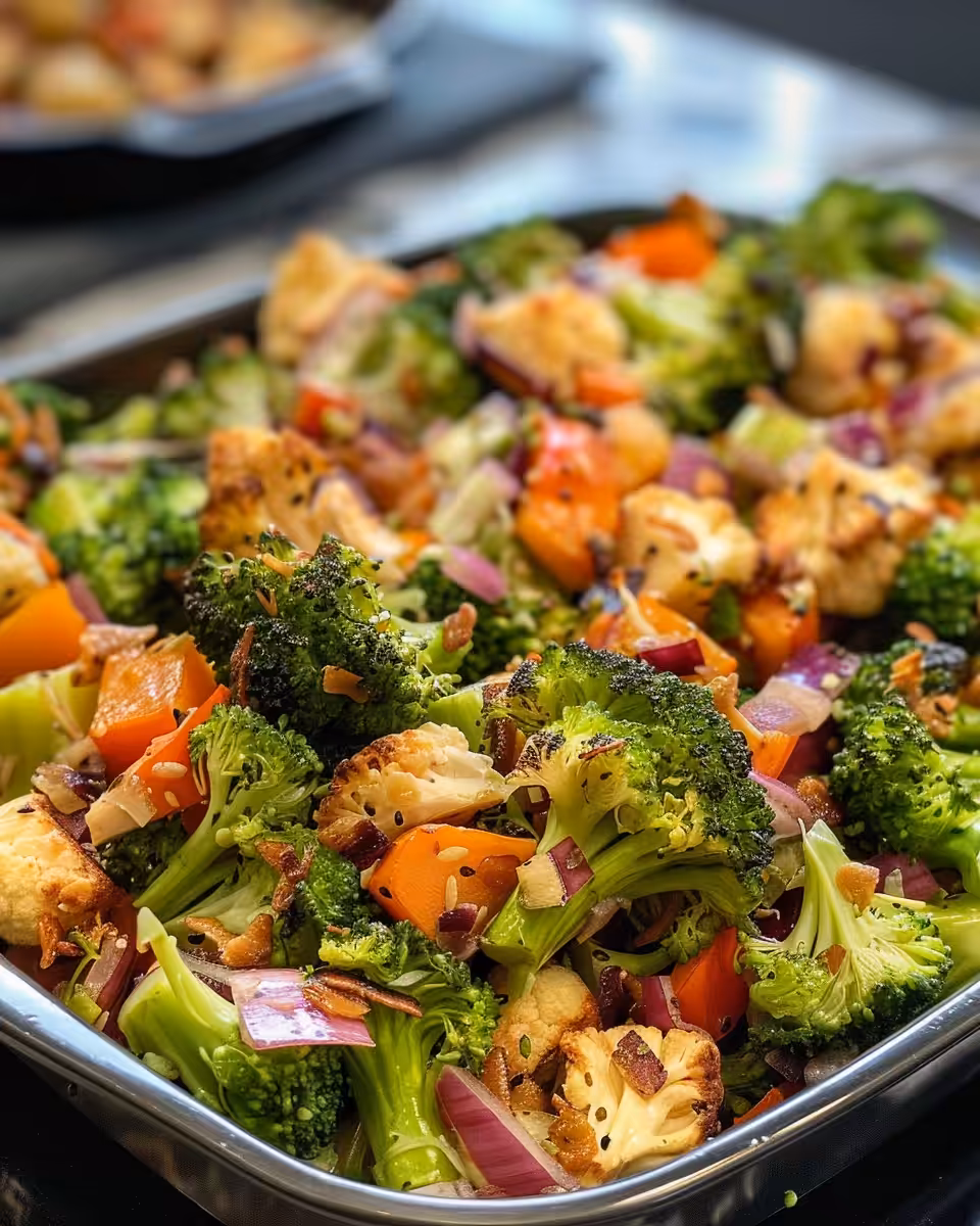 Fresh broccoli salad in bowl with cheddar and cranberries