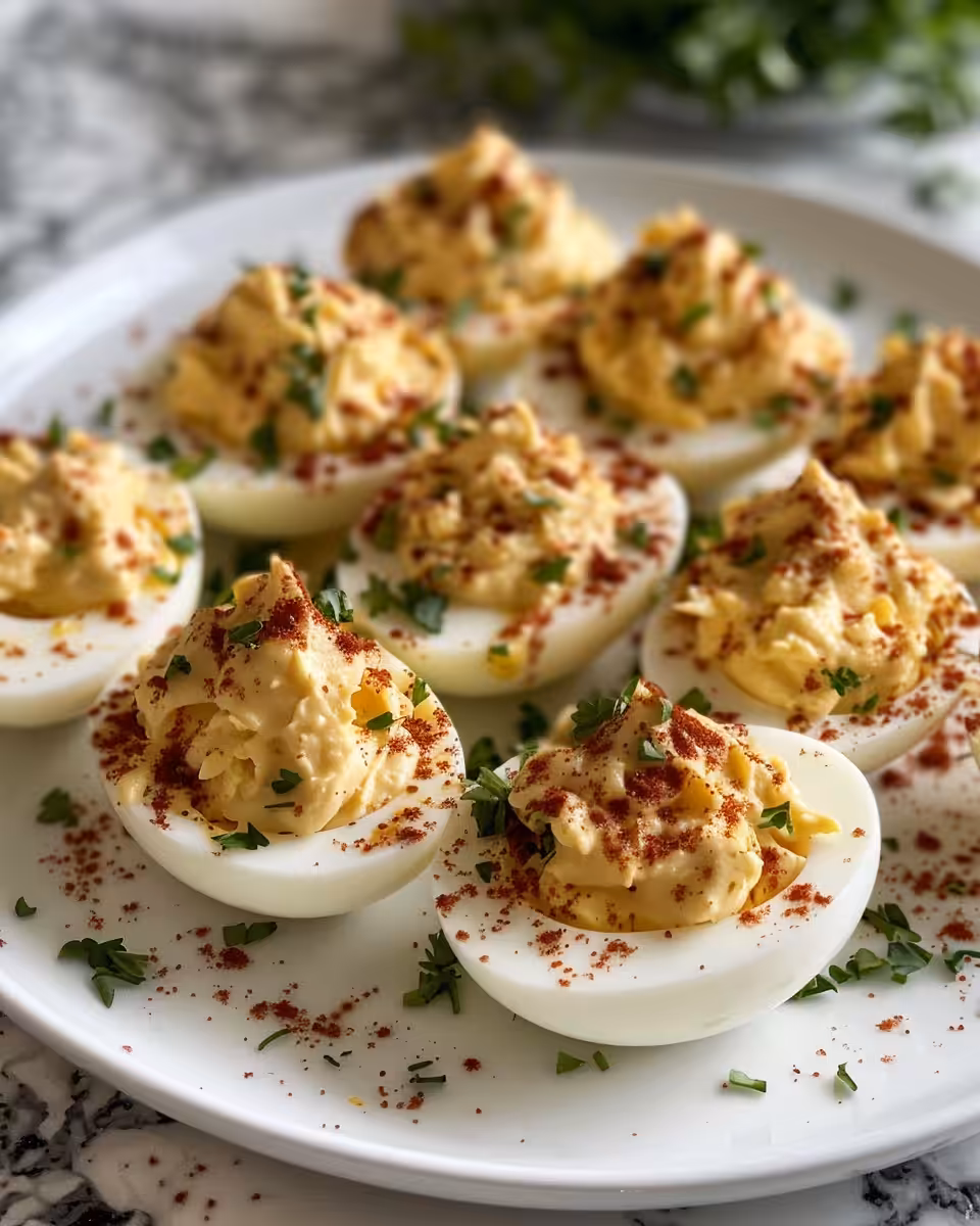 Ingredients for Carbonara Deviled Eggs including pancetta, Pecorino Romano, and mayonnaise