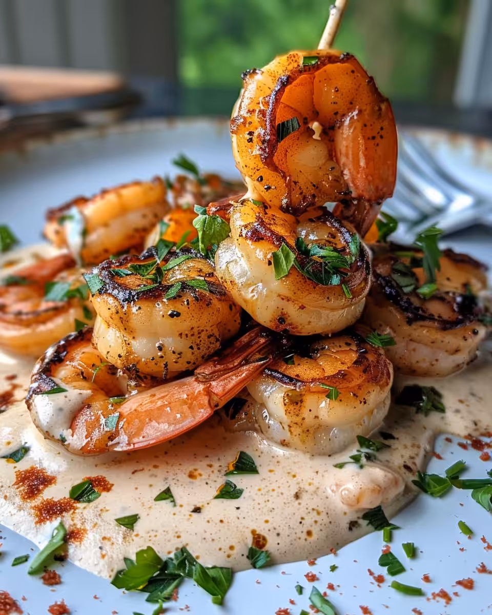 Ingredients for blackened shrimp stroganoff including shrimp, mushrooms, and spices